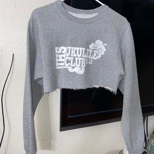 Cropped Ukulele Club Crew Neck Sweater